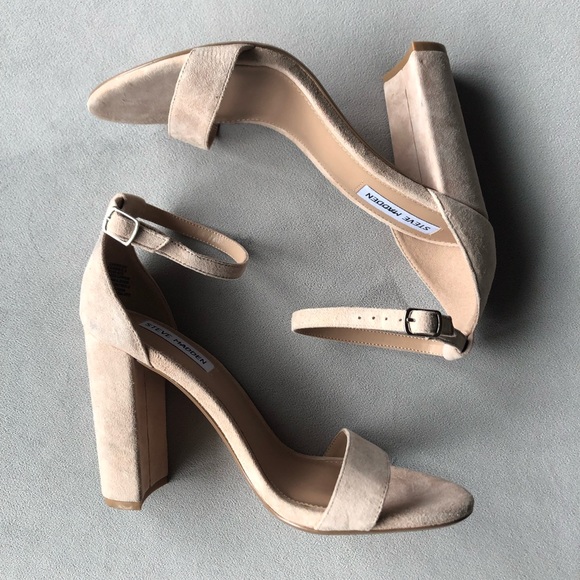 Steve Madden Shoes - Steve Madden ~ Carrson ~ Block Heel Sandal ~ Ladies Size 8.5 ~ Blush Pink Suede